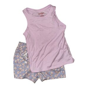 Lavender Tank and Floral Shorts Set, Spring / Summer, Size 3T Girls